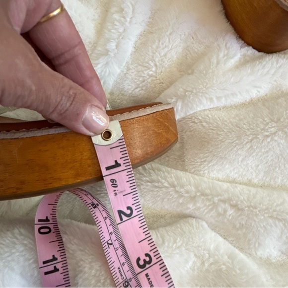 NWOT Anthropologie Vincenzo Wooden Heel Platform Sandals Size 9.5 - Picture 9 of 9